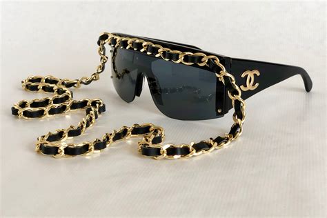 chanel sunglasses with chain sides|vintage chanel sunglasses with chain.